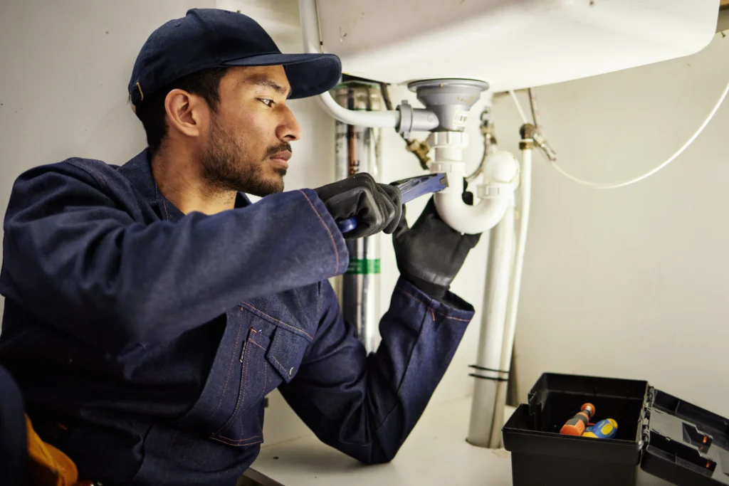 plumbing-pipes-maintenance-with-man-kitchen-repair-industrial-inspection-handyman-tools-safety-with-male-plumber-fixing-sink-home-improvement-drainage-water-system